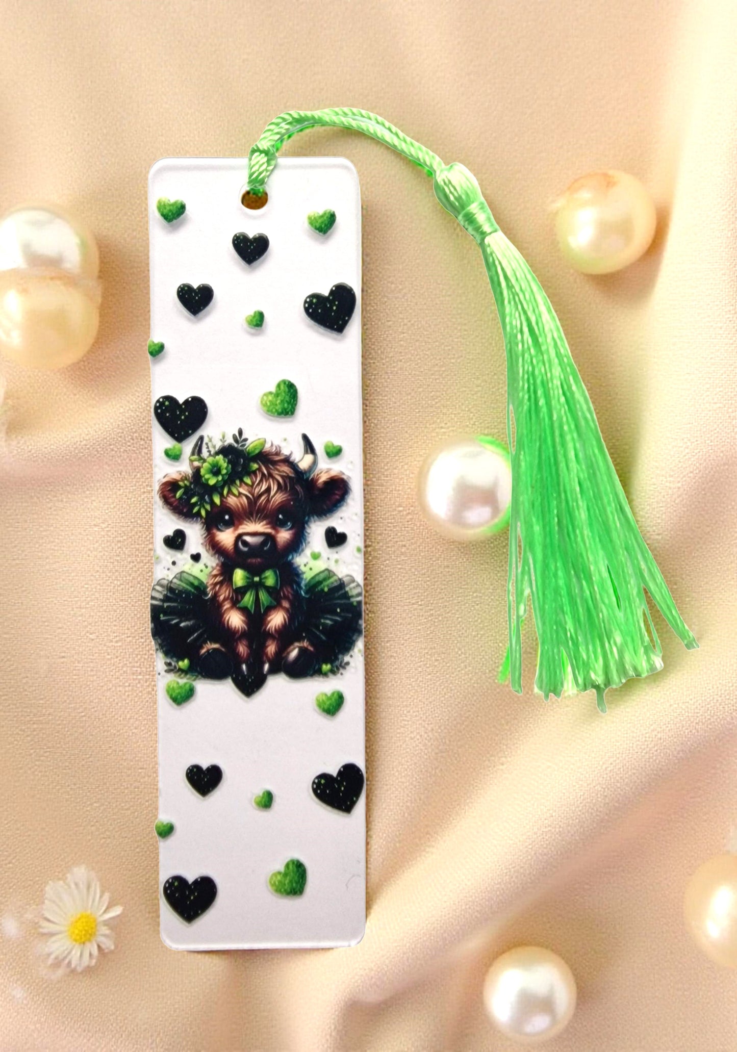 Acryl-Lesezeichen „Kuh Lotta“ – Handgemacht