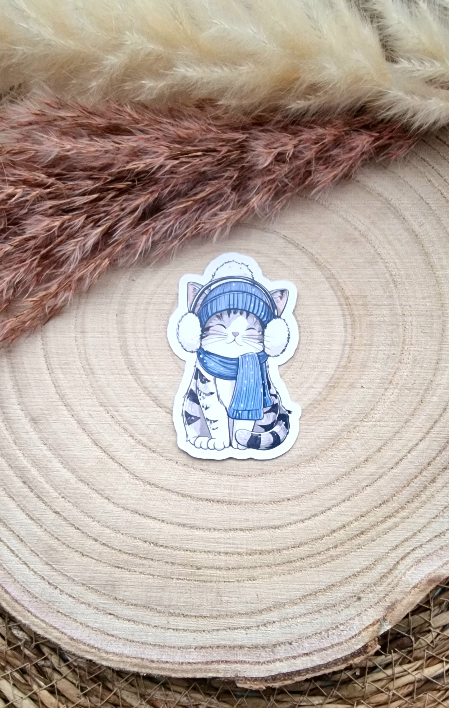 Sticker "Winter Katze"– Handmade