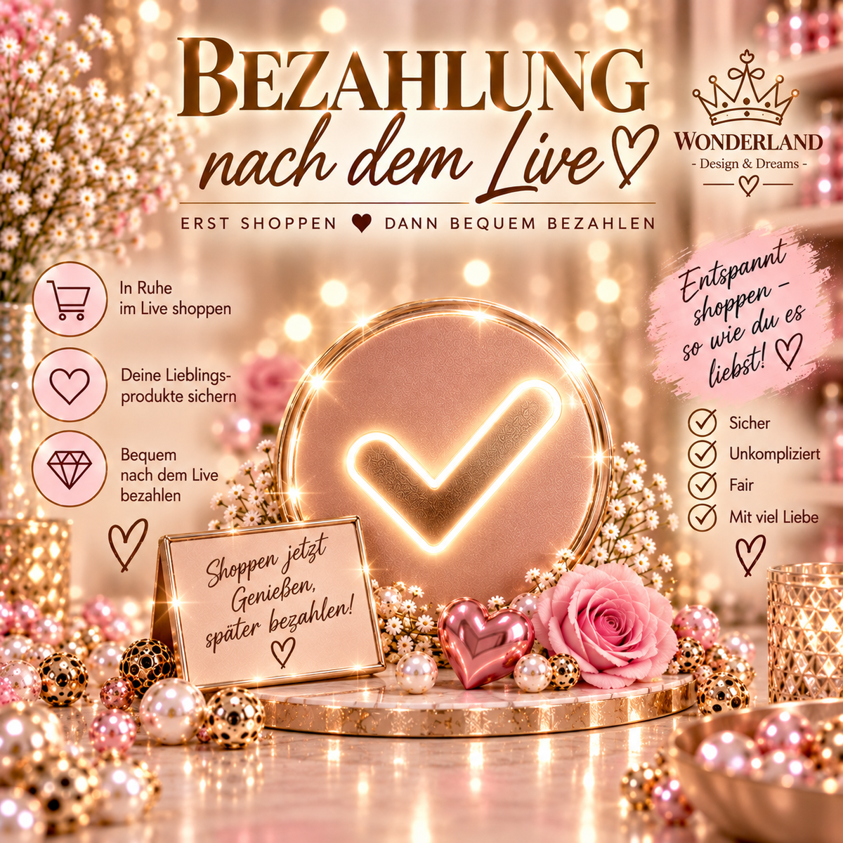 Bezahlung nach dem Live