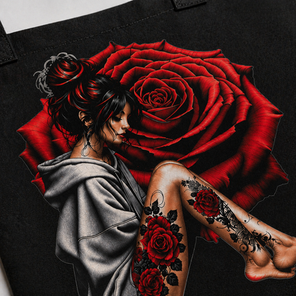 Gothic Tote Bag – Rose Girl Design