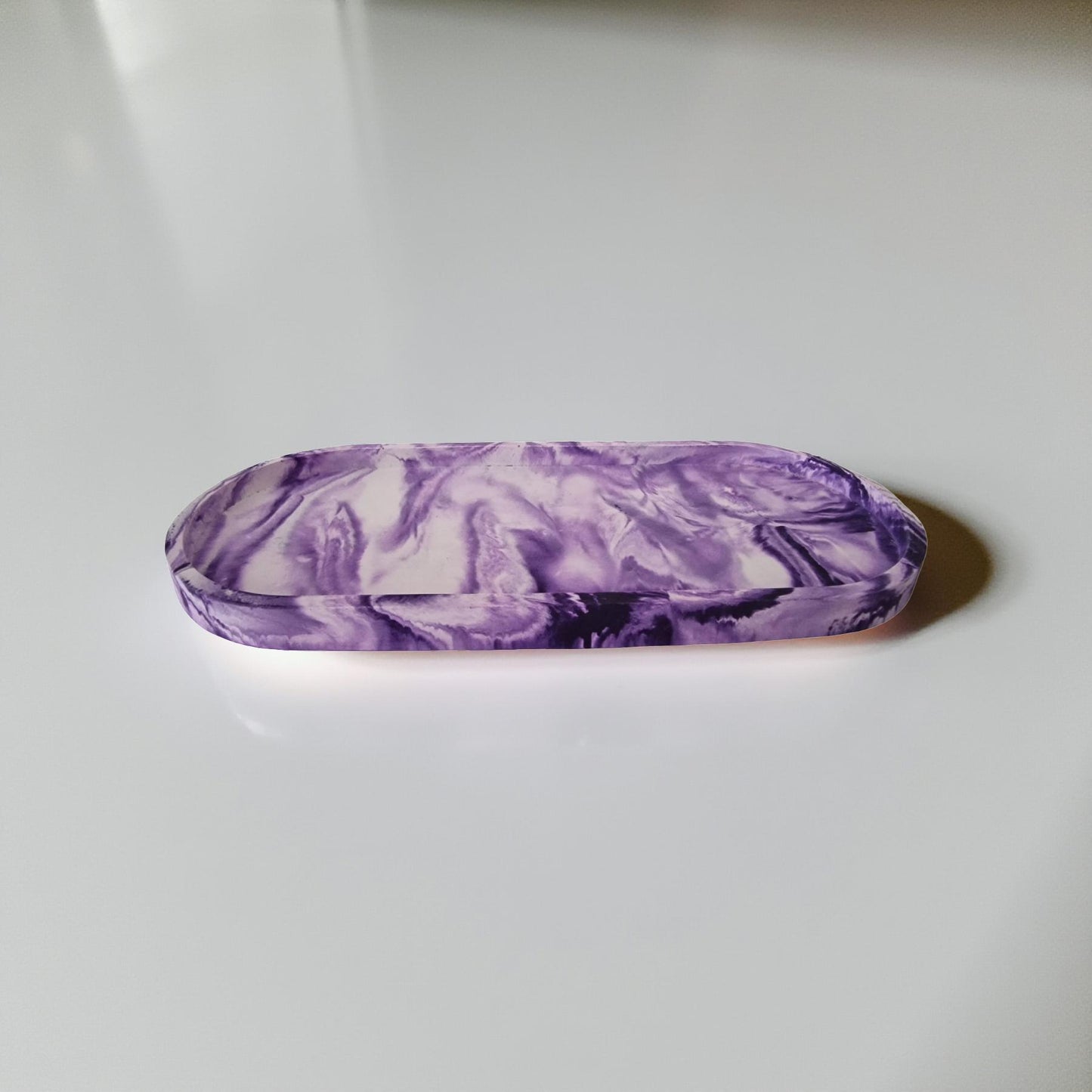 Set ovales Dekotablett mit Herzschale