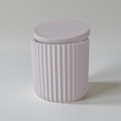 Dekoschale mit Rillen aus Raysin