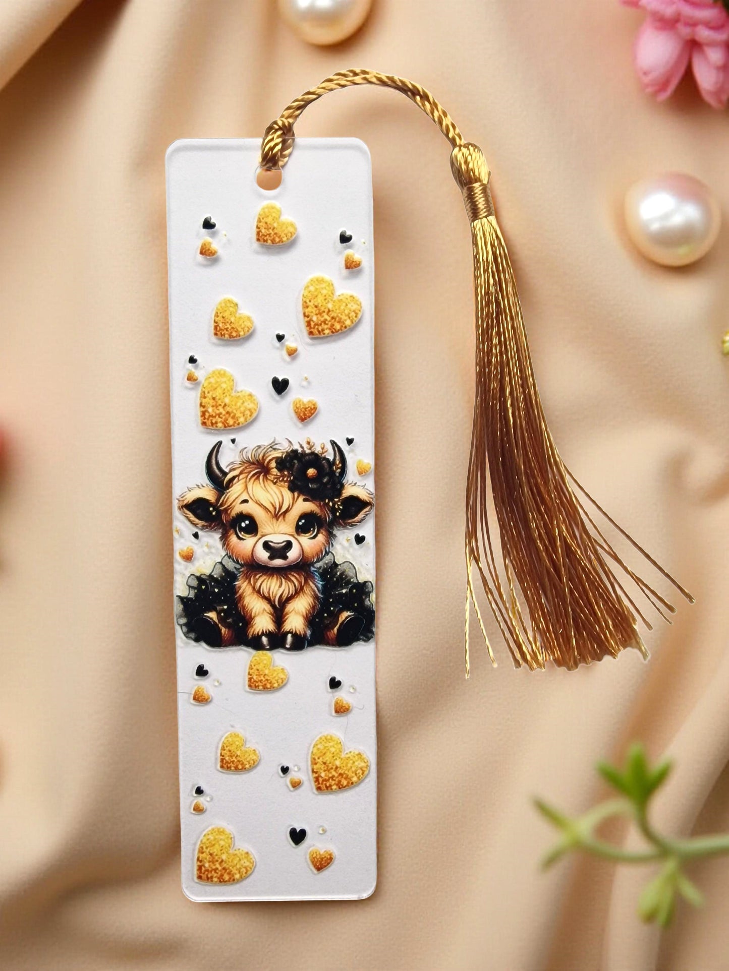 Acryl-Lesezeichen „ Kuh Emma “ – Handgemacht