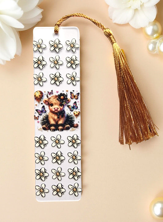 Acryl-Lesezeichen „Kuh Lisa“ – Handgemacht