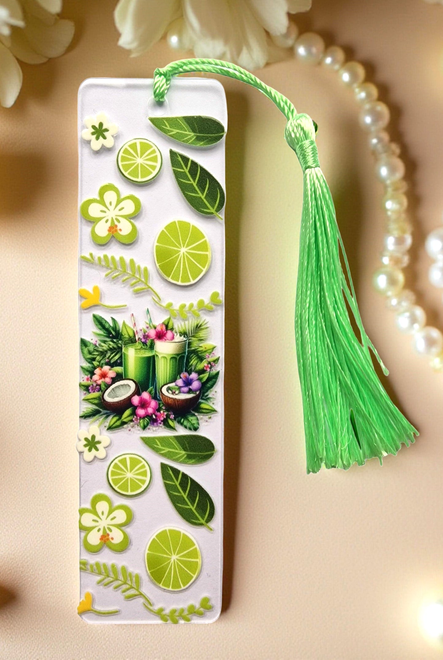 Acryl-Lesezeichen „Matcha“ – Handgemacht