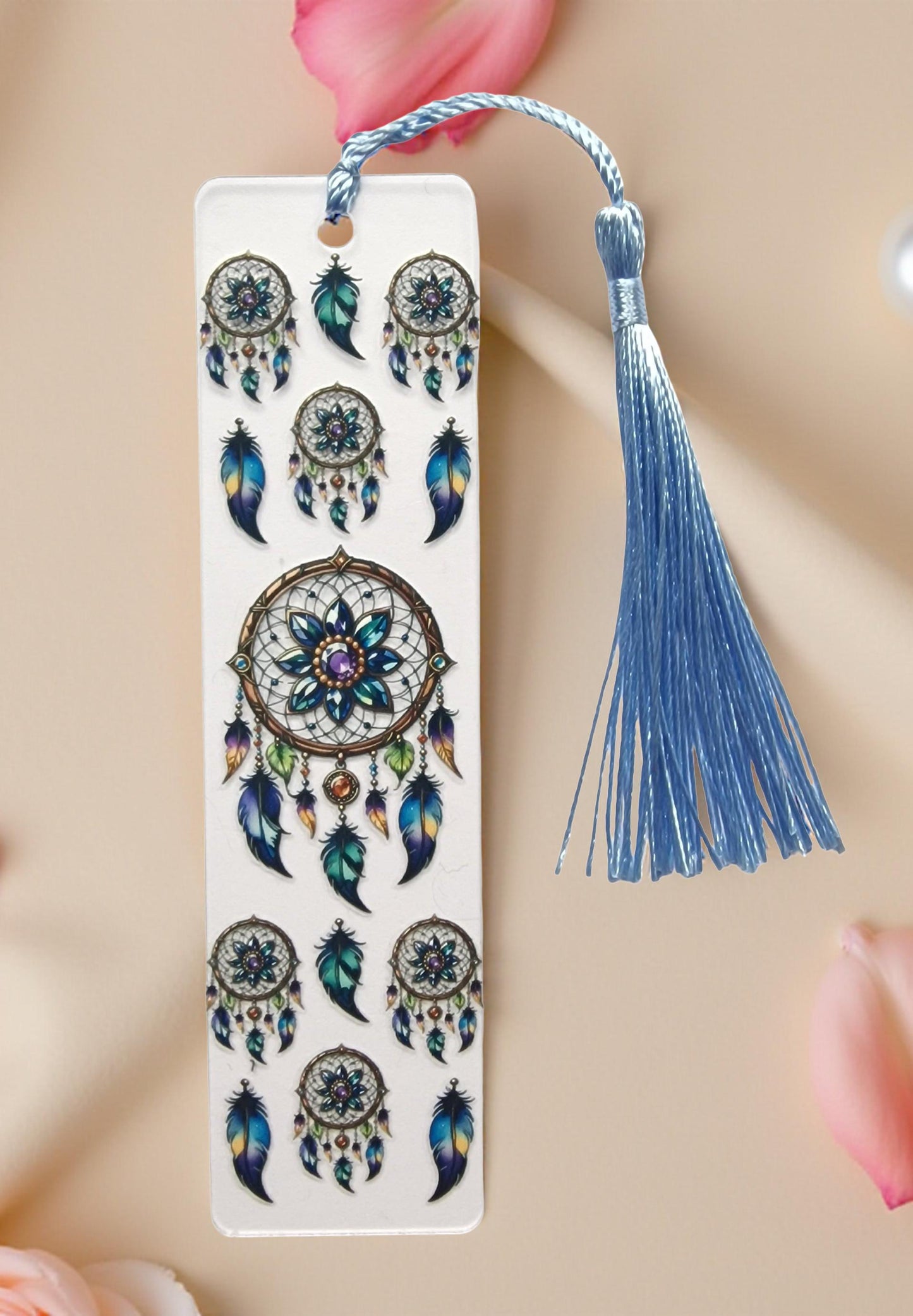 Acryl-Lesezeichen „Traumfänger“ – Handgemacht