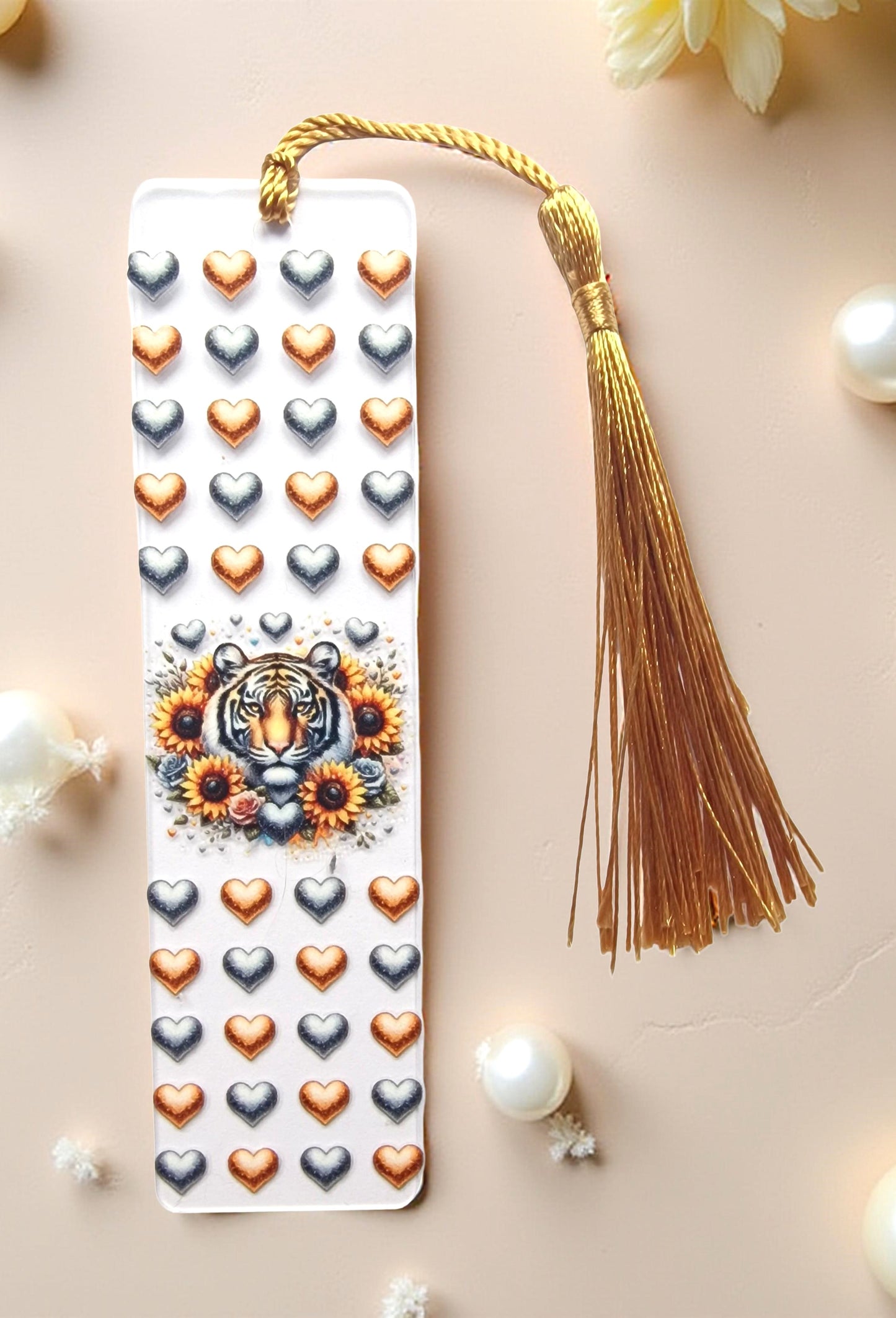 Acryl-Lesezeichen „Tiger“ – Handgemacht