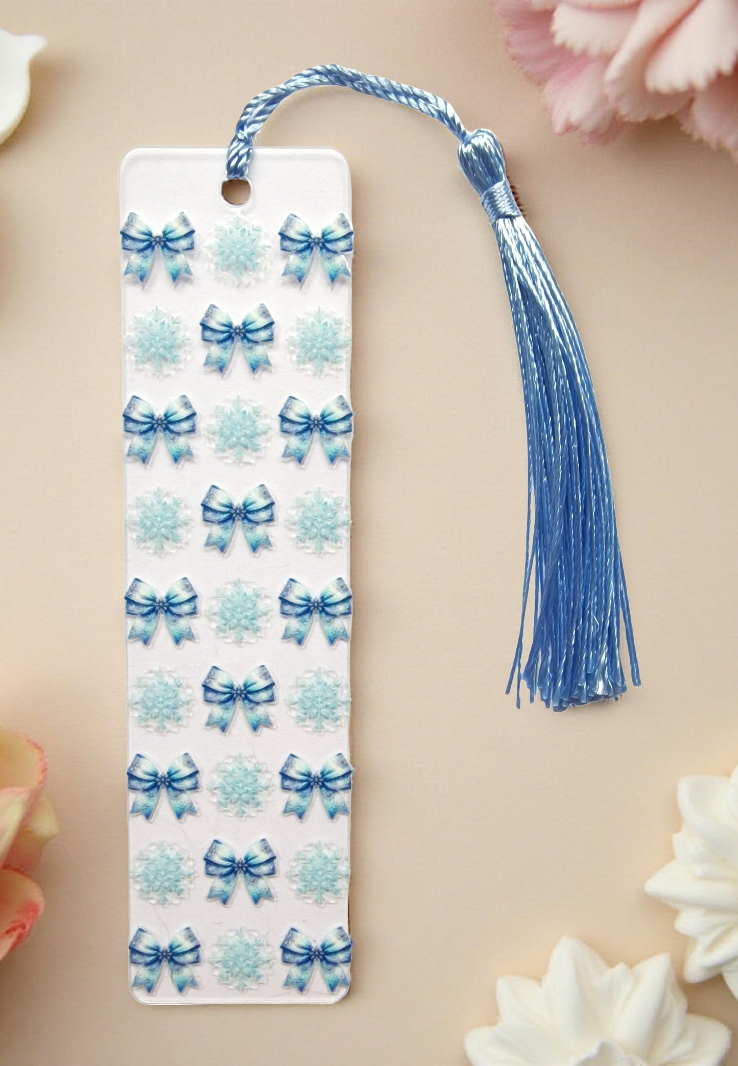 Acryl-Lesezeichen „Schleifen“ – Handgemacht