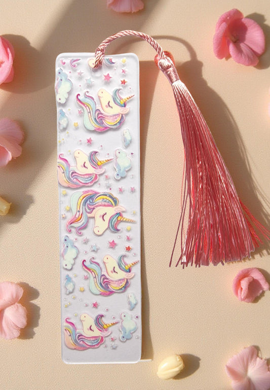 Acryl-Lesezeichen „Einhorn“ – Handgemacht