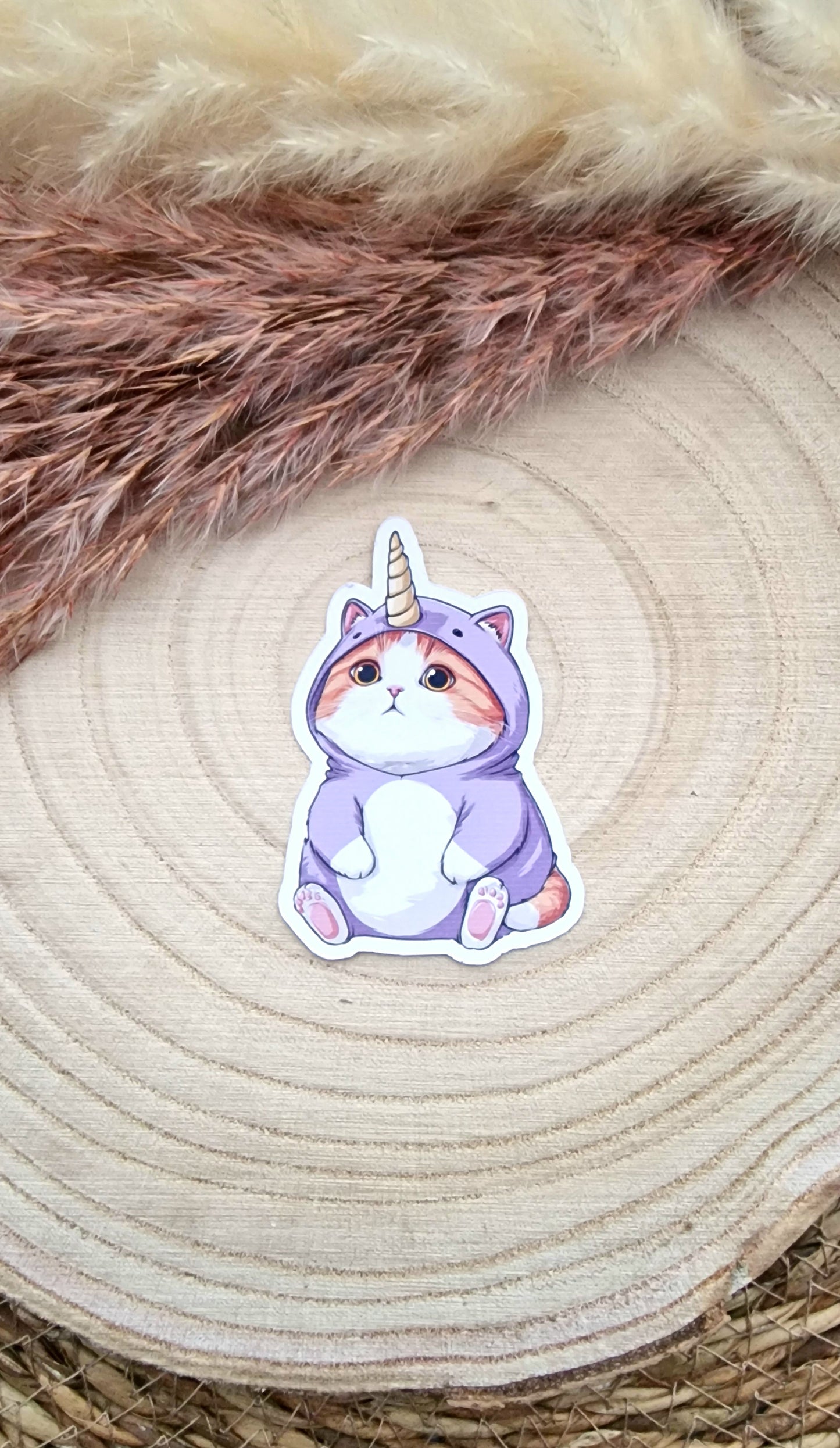 Sticker "Einhorn Katze"– Handmade