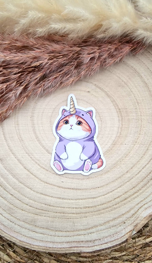 Sticker "Einhorn Katze"– Handmade