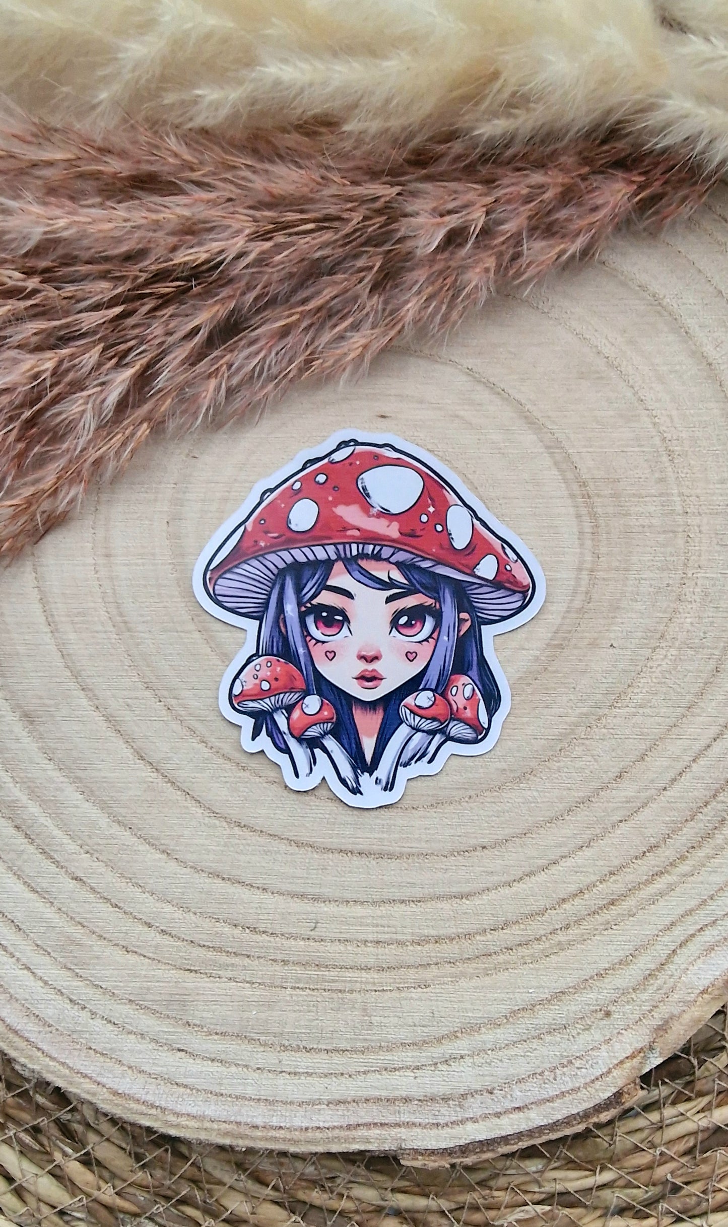 Sticker "Mushroom Girl"– Handmade