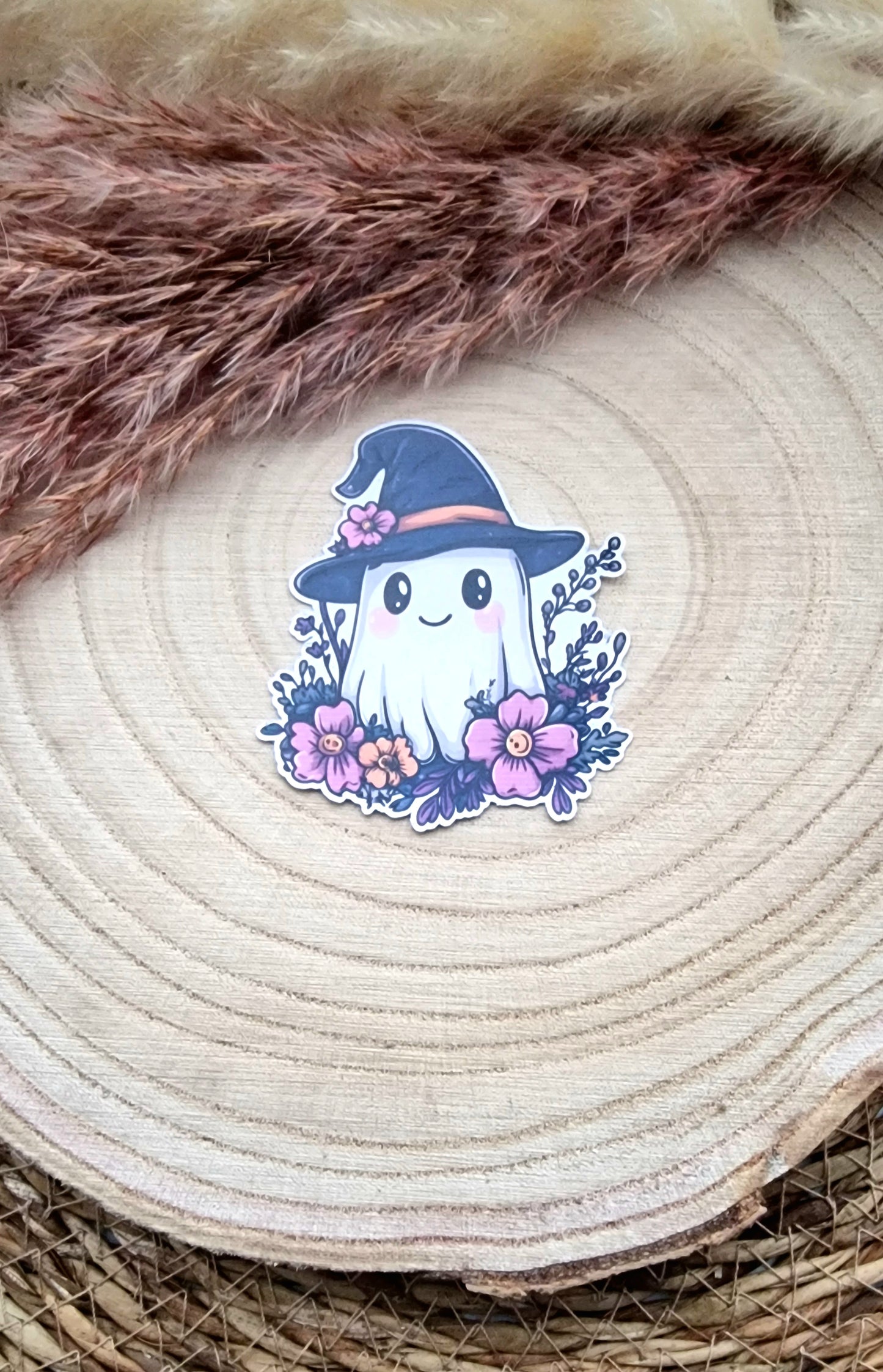 Sticker " Flower Ghost "– Handmade