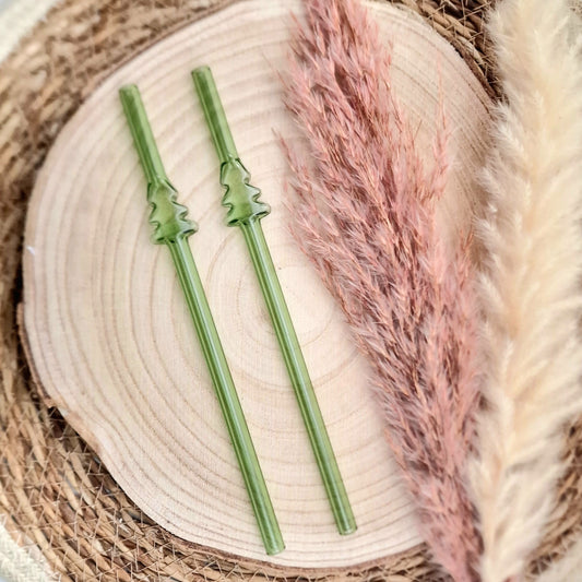 Glas-Strohhalm "Tannenbaum"