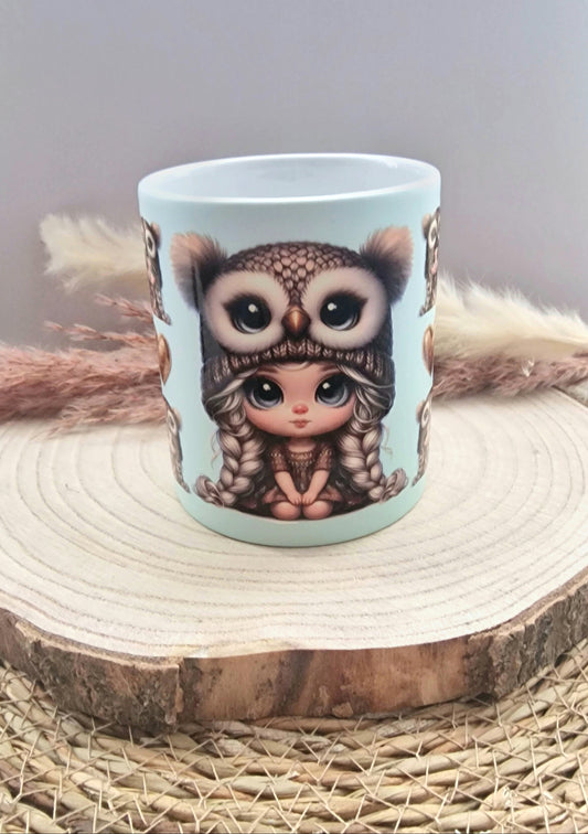 Tasse mit Eulenmotiv