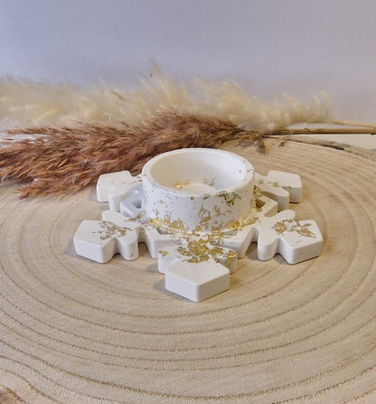 Teelichthalter Schneeflocke aus Raysin