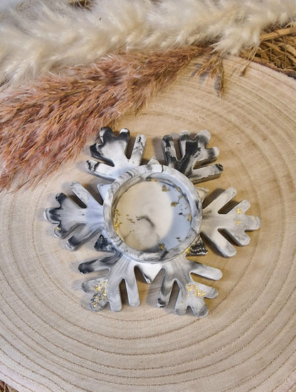 Teelichthalter Schneeflocke aus Raysin