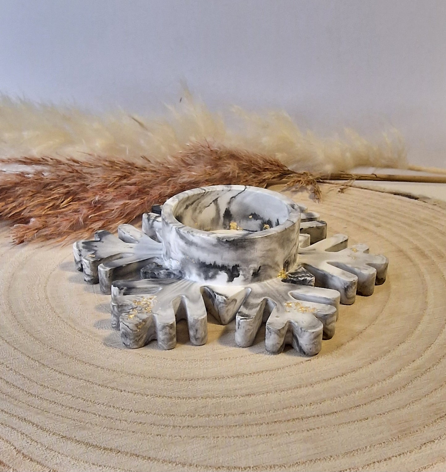 Teelichthalter Schneeflocke aus Raysin