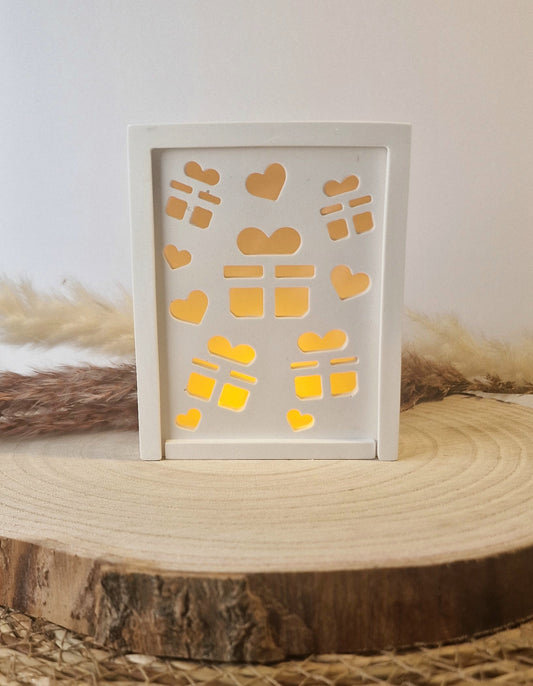 Geschenkschachtel zum Aufziehen aus Raysin – Weihnachtsmotiv "Geschenk"