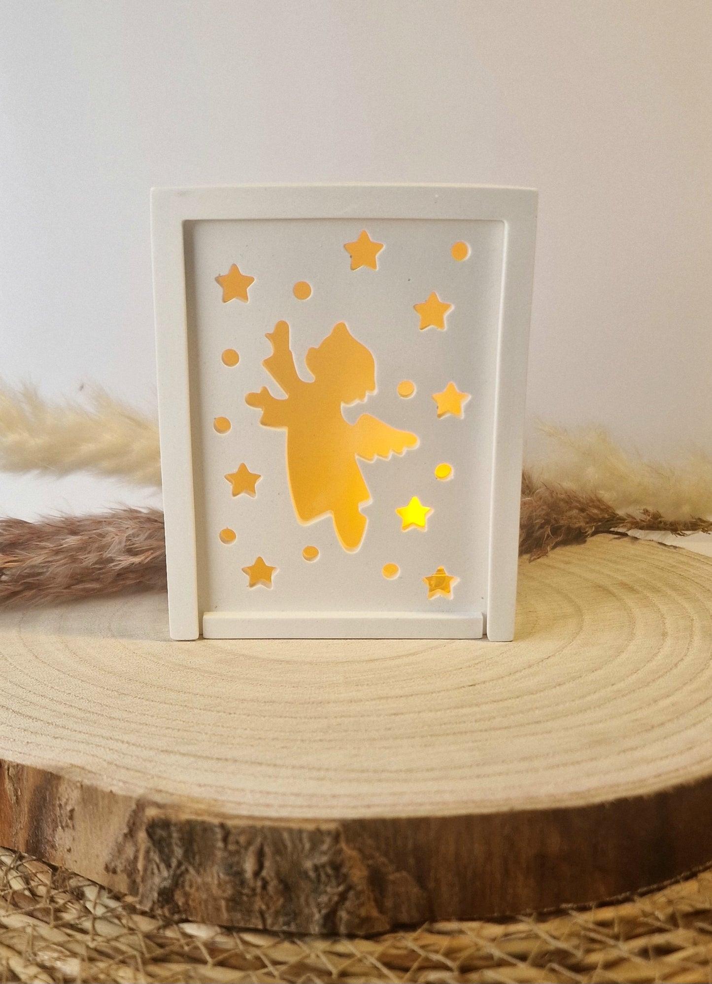 Geschenkschachtel zum Aufziehen aus Raysin – Weihnachtsmotiv "Engel"