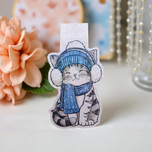 Magnetisches Lesezeichen "Winter Katze"