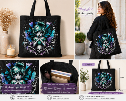 Gothic Fairy Tote Bag – Dark Fantasy Design