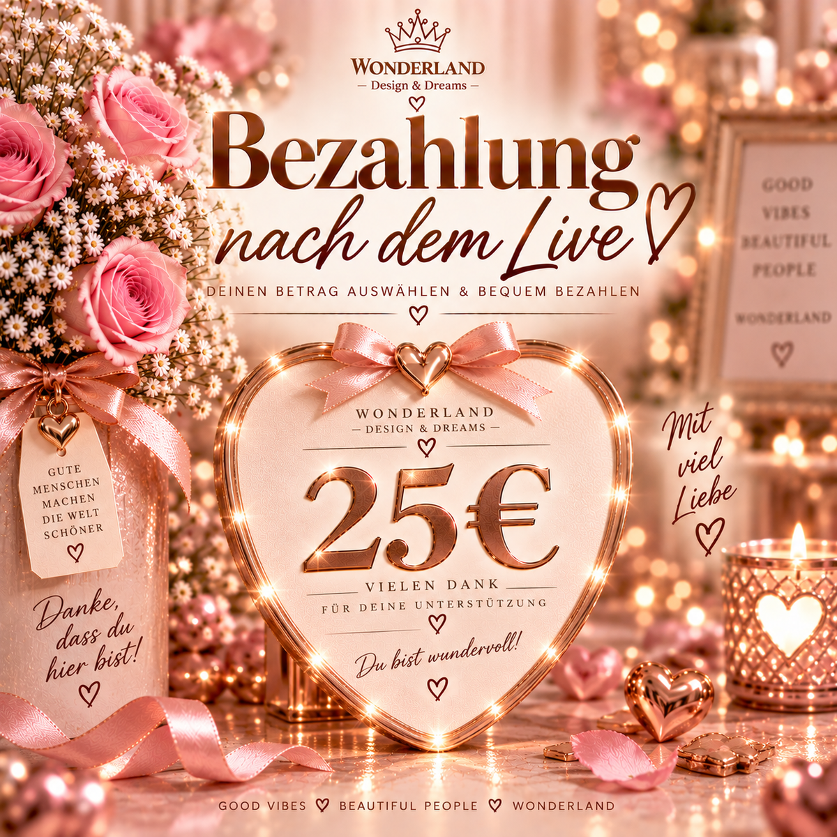 Bezahlung nach dem Live