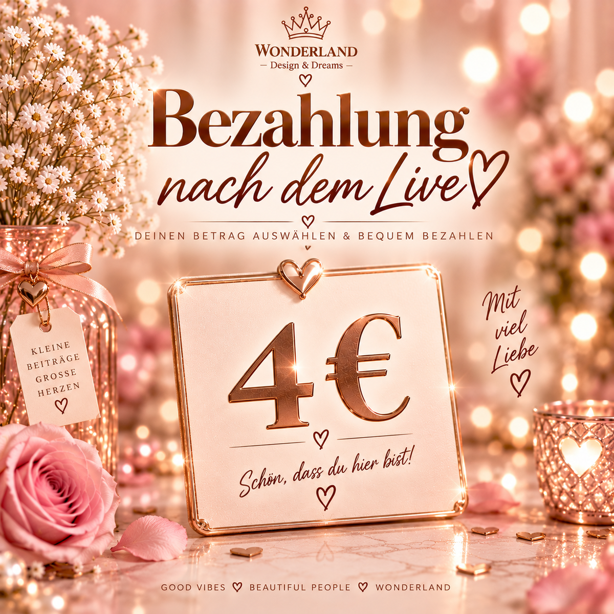 Bezahlung nach dem Live