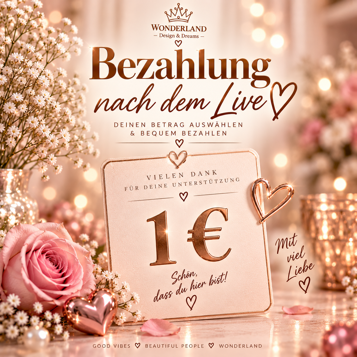 Bezahlung nach dem Live