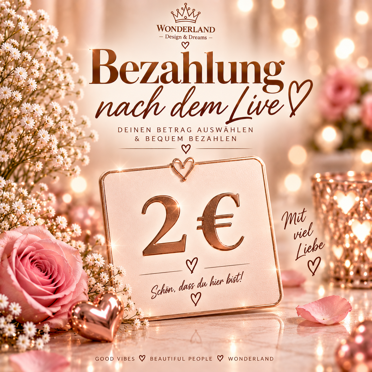 Bezahlung nach dem Live