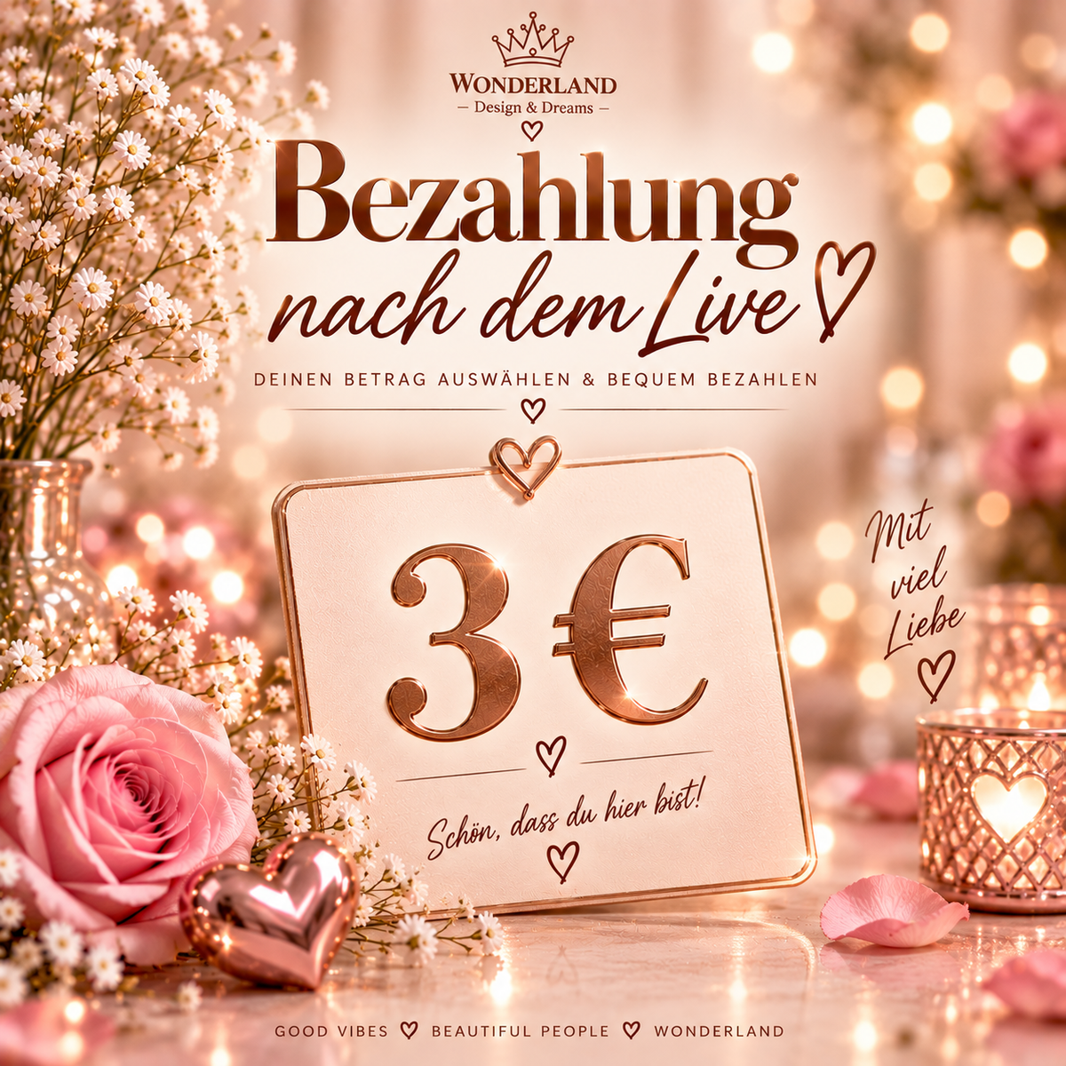 Bezahlung nach dem Live